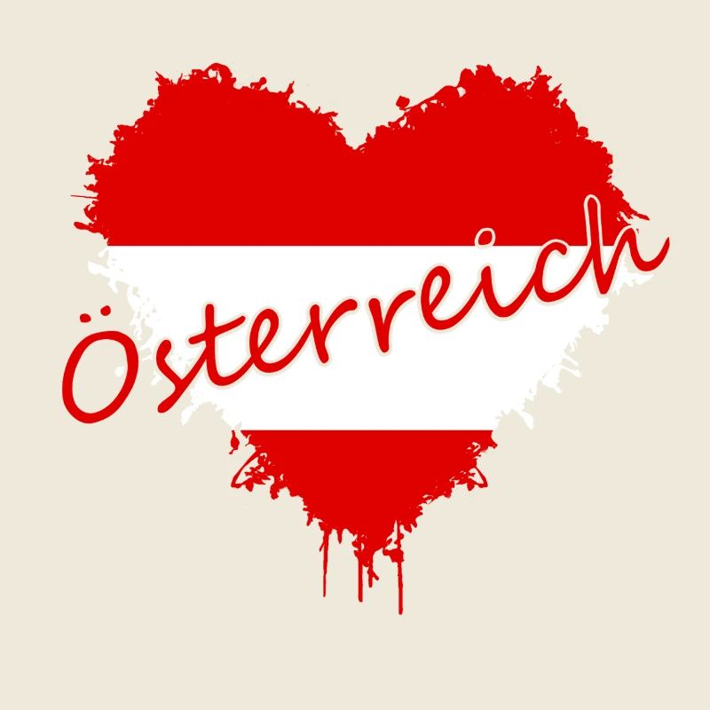 Österreich Herz Rotweißrot Grunge