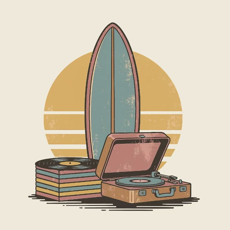 Retro Surf Vibes Vinyl