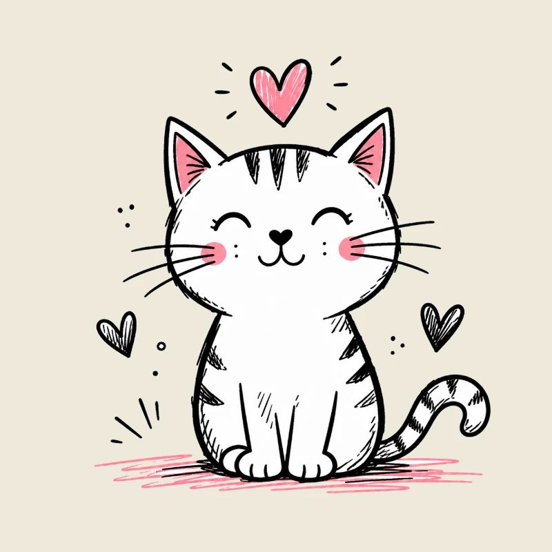 Chat Gribouillis Mignon