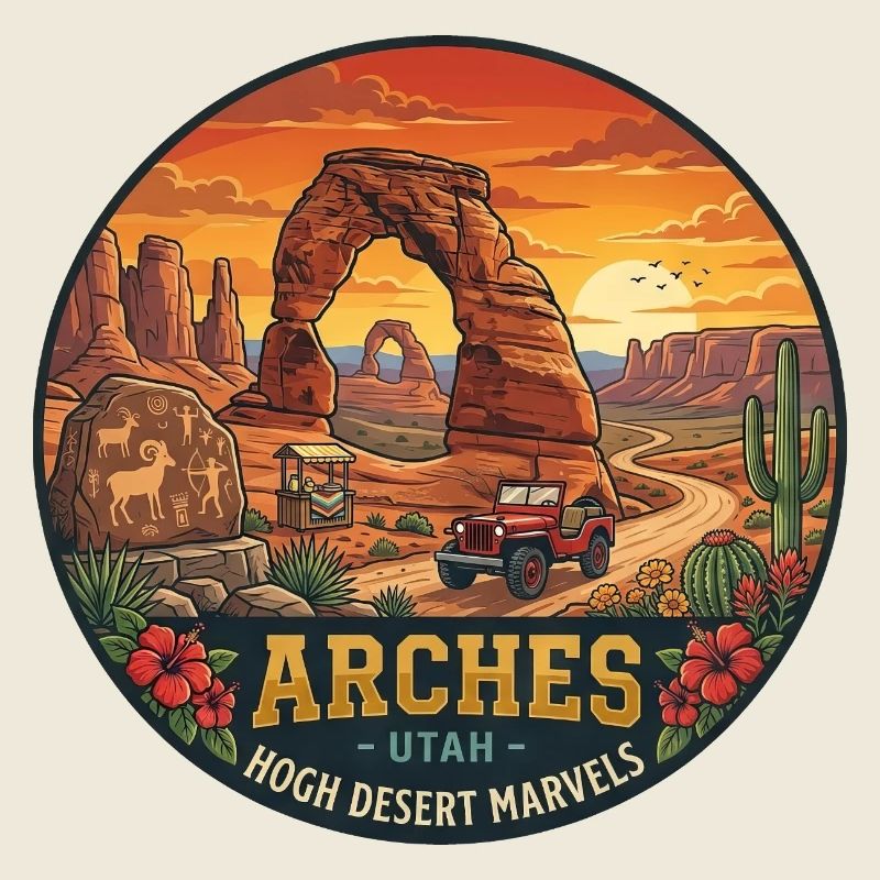 Delicate Arch Utah National Park Sunset