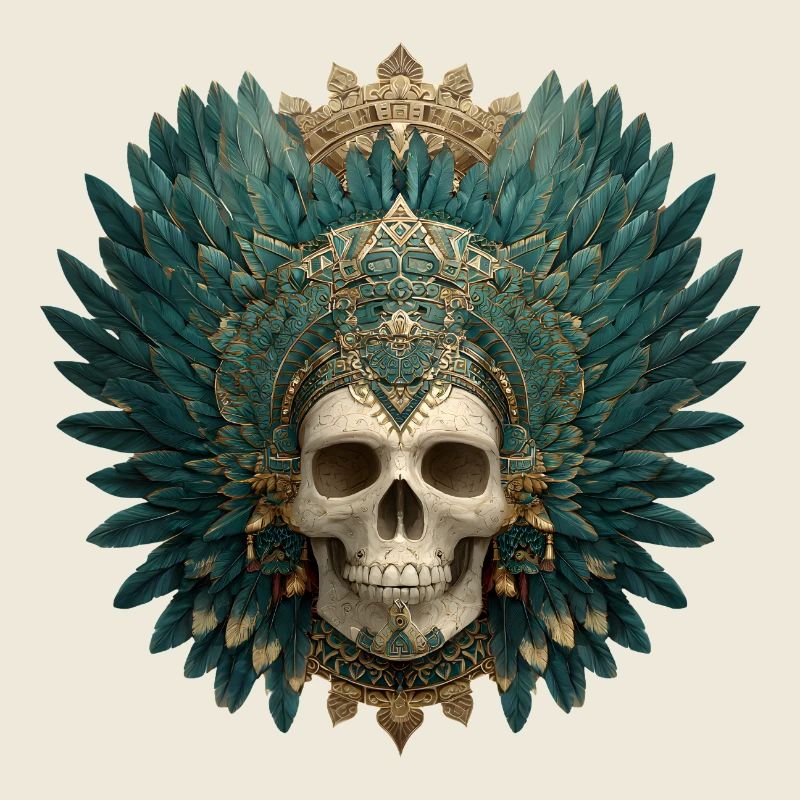 Quetzal Calavera Totenkopf