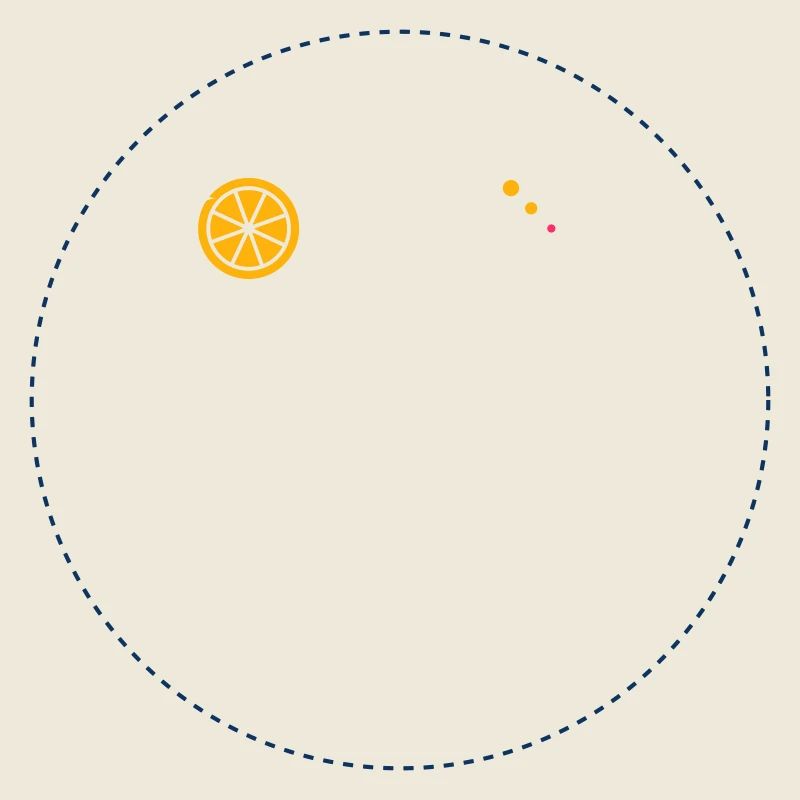 Citrus Orbit Print