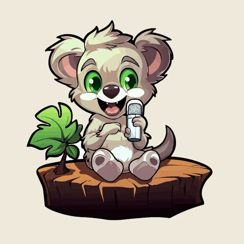 Petit koala sur la souche
