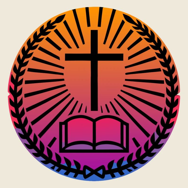 Croix et emblème du rayon biblique