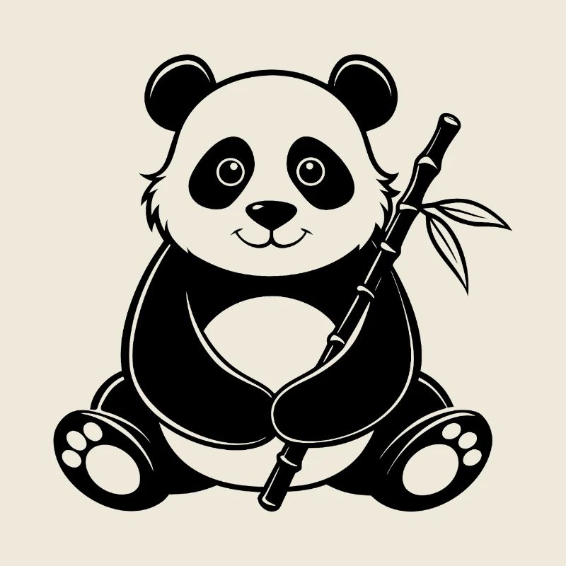 Panda mit Bambus