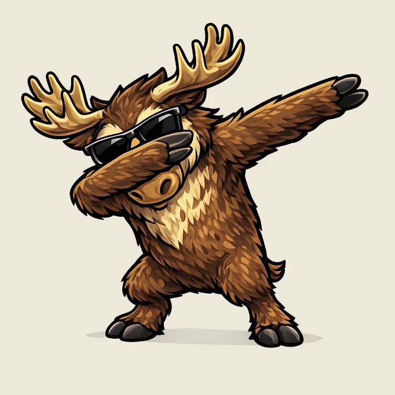 Dabbing Moose