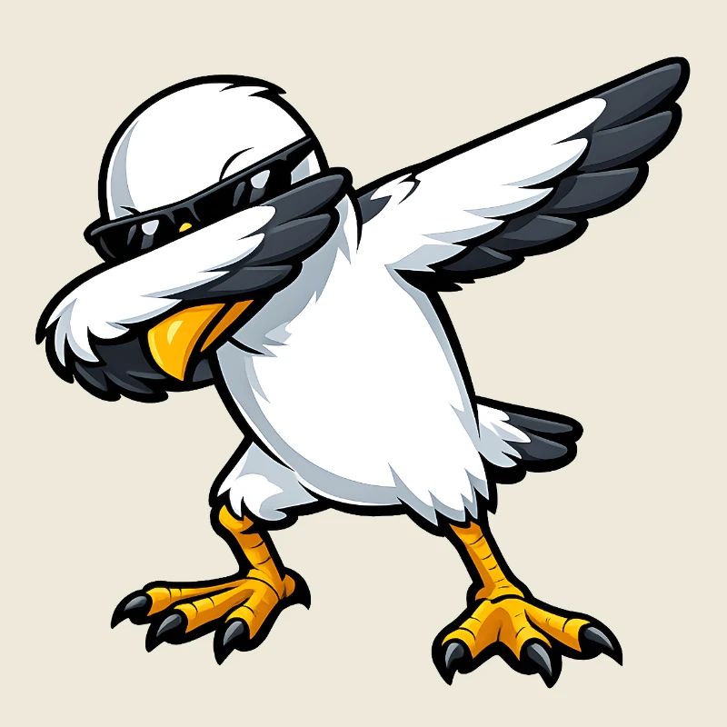 Dabbing Möwe