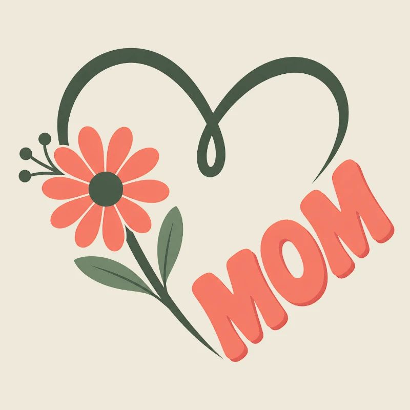 Mom Blumen Herz