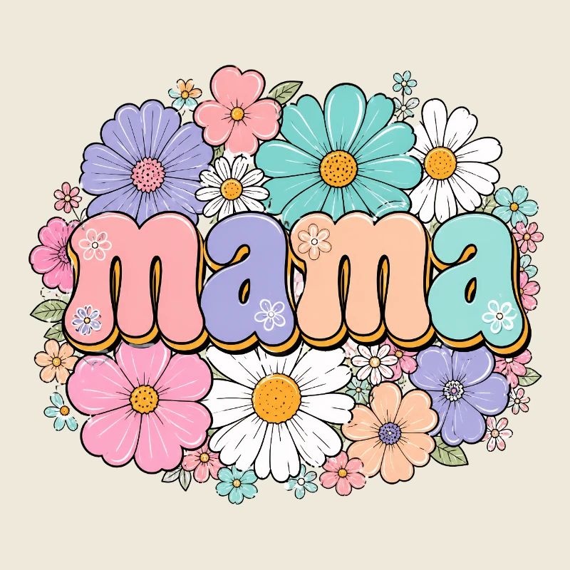 Fleurs de maman rétro