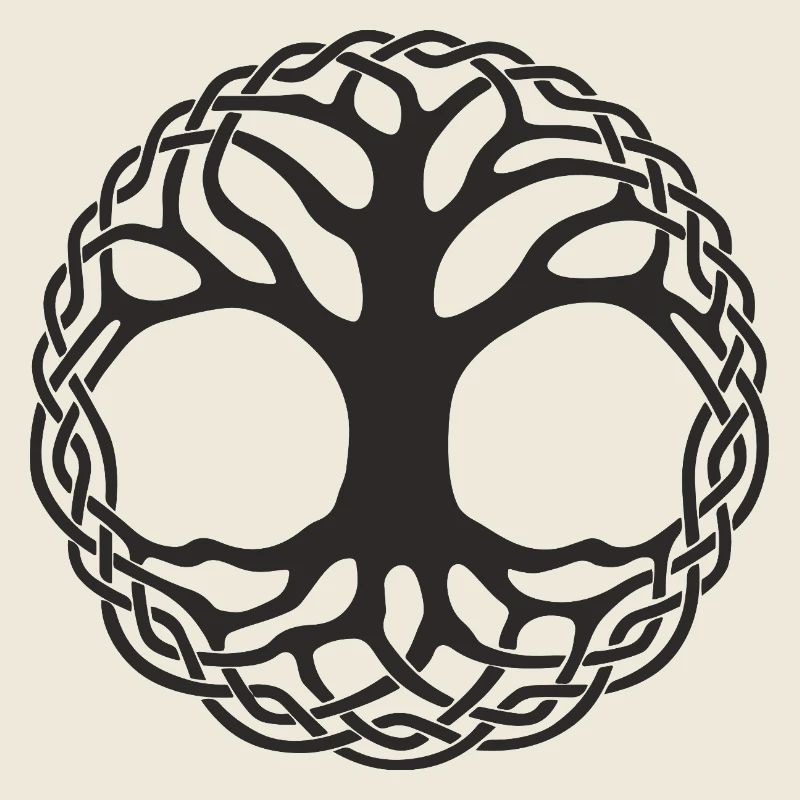 Tree of Life Celtic Knot Circle