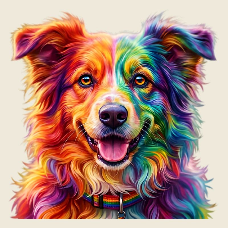 Regenbogenhund / Hund in Regenbogenfarben