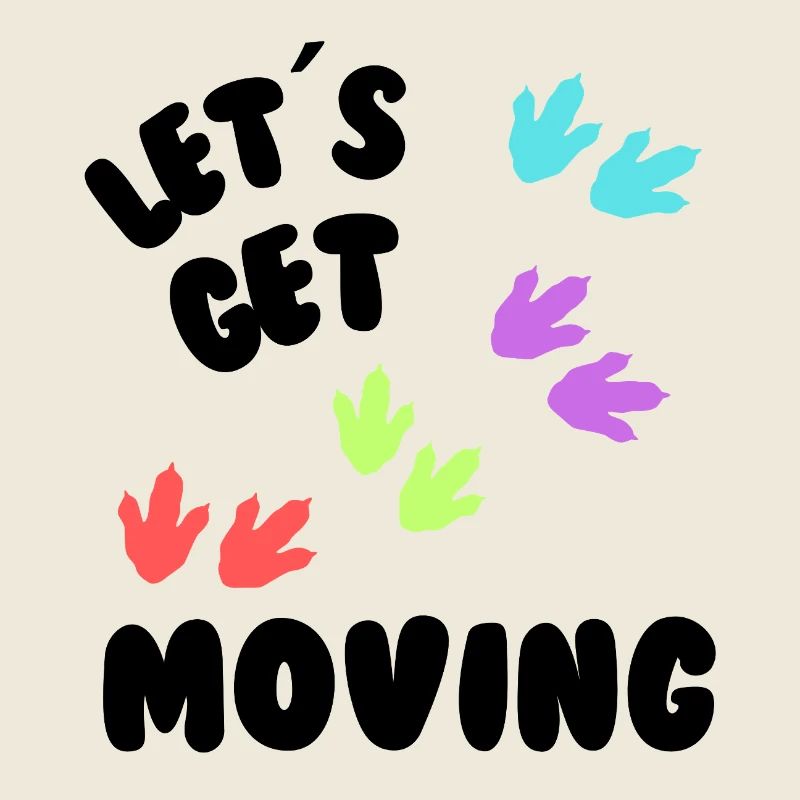 Let's Get Move – Dinosaur Tracks Kindershirt