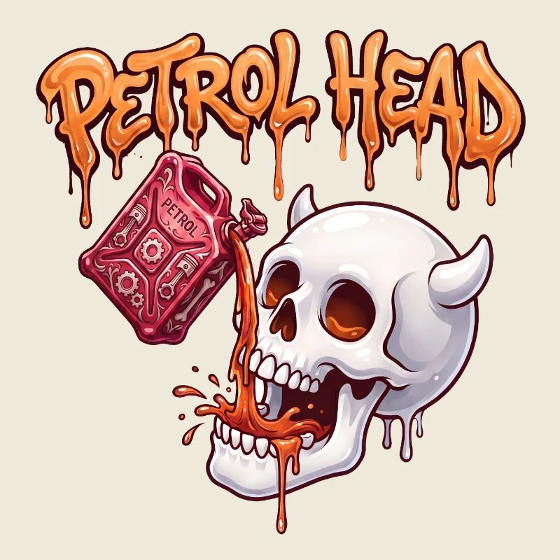 Petrolkopf-Schädel
