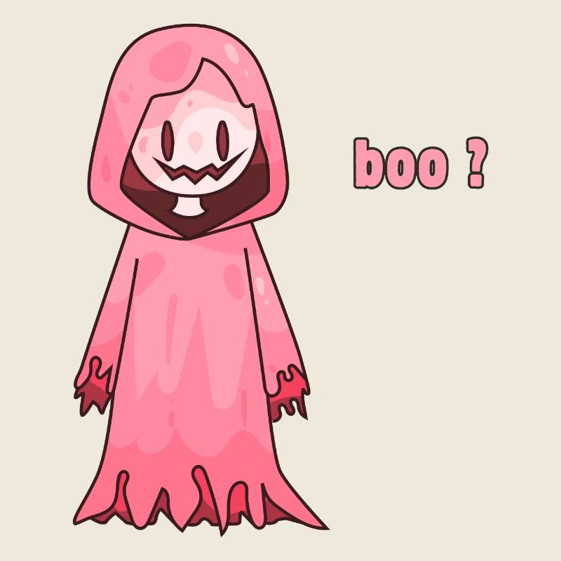 Süßer pinker Halloween-Geist sagt Buh?