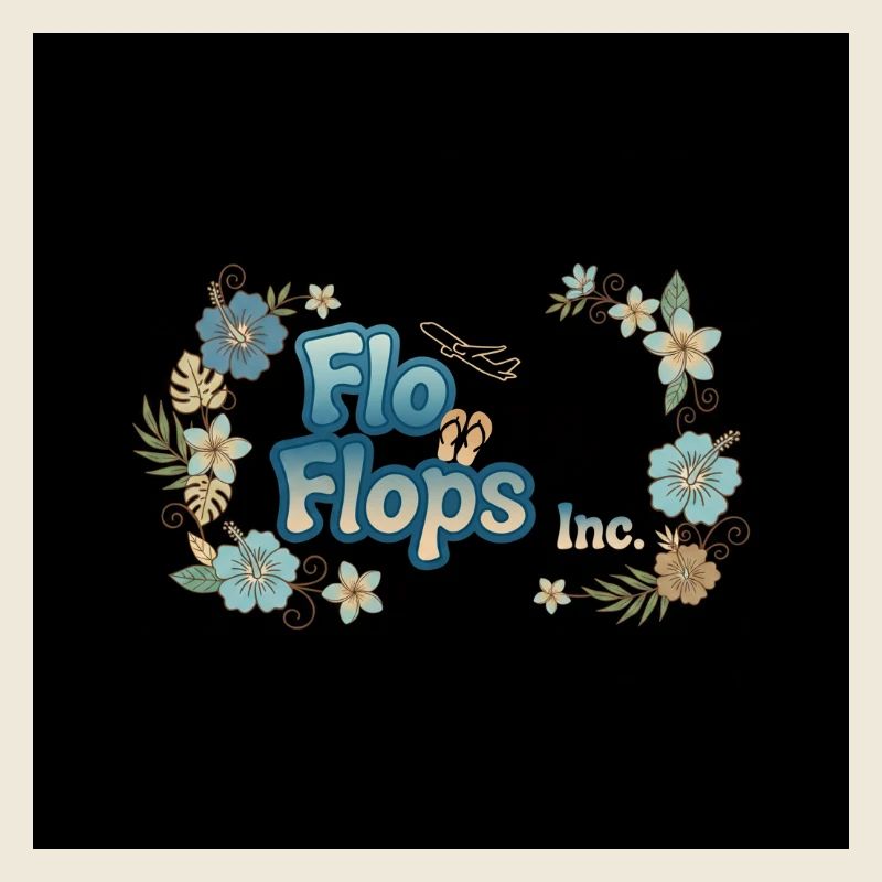 Flo Flops Floral Logo