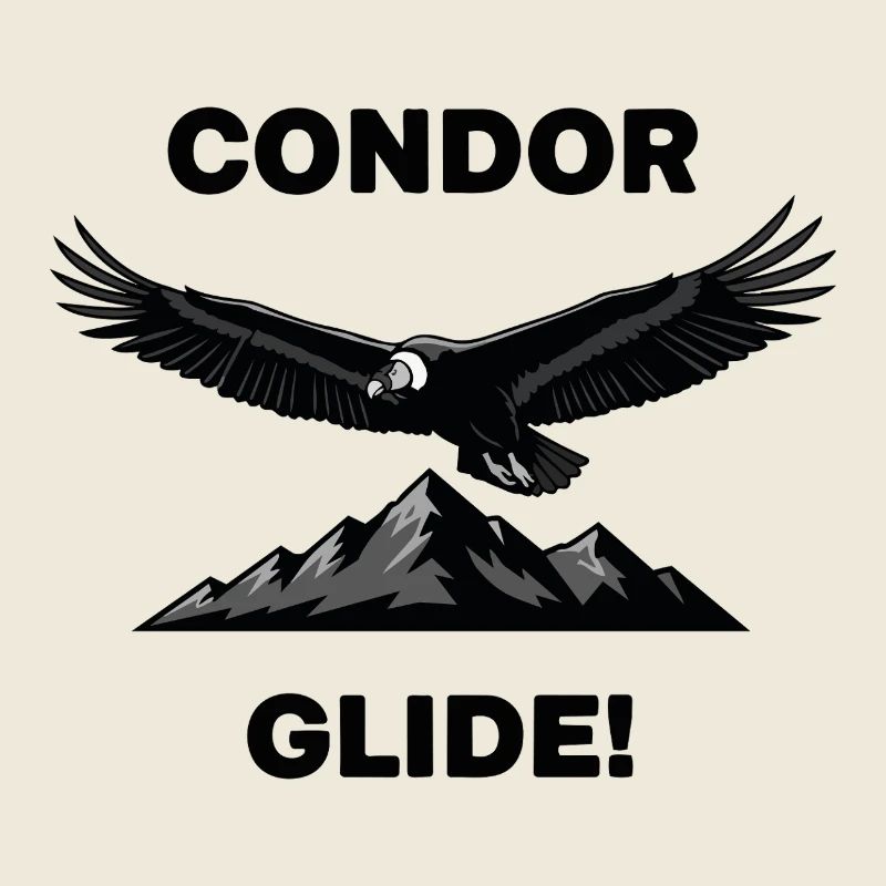 Condor des Andes Vol Glide Condor Noir