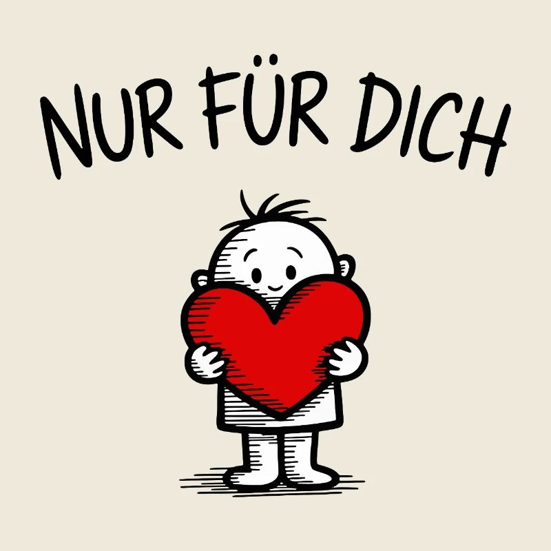 Strichmännchen mit Herz: Nur für dich