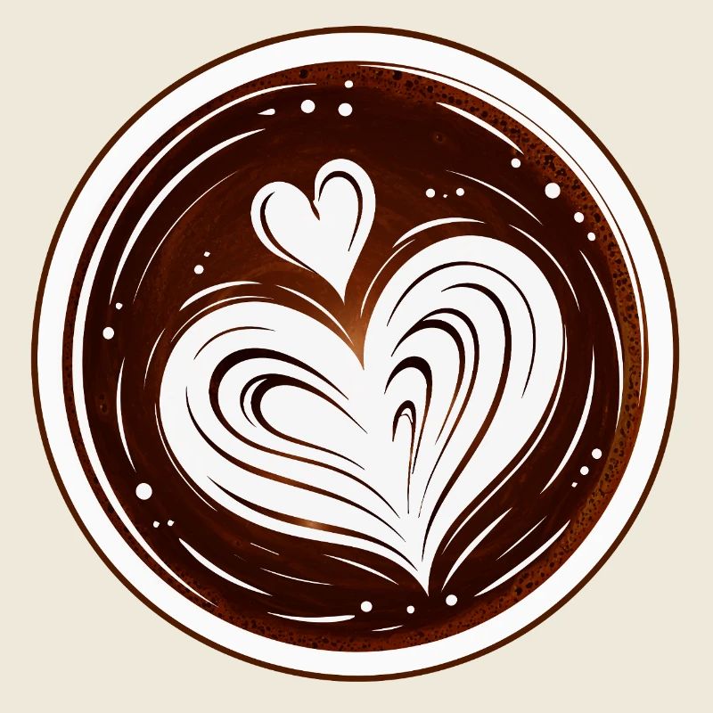 Latte Art Heart Coffee Design
