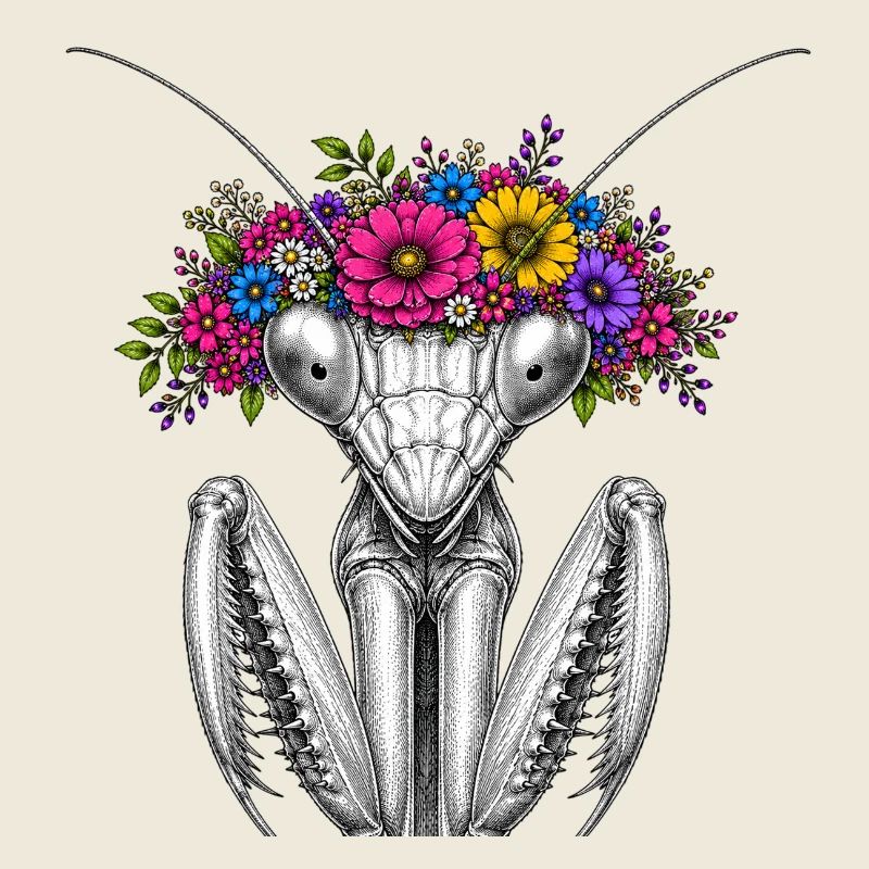 Couronne de fleurs Mantispin