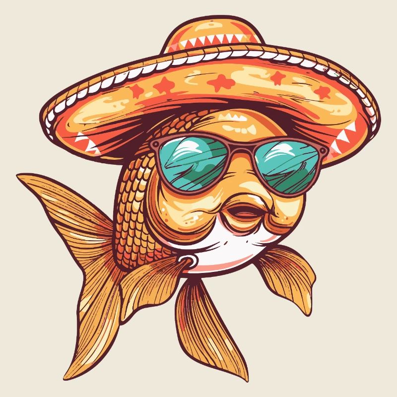 Sombrero comique Poisson Rouge