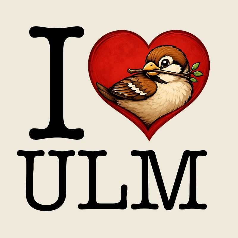 Ulm Motif 6 Ulmer Spatz J’adore Ulm Design