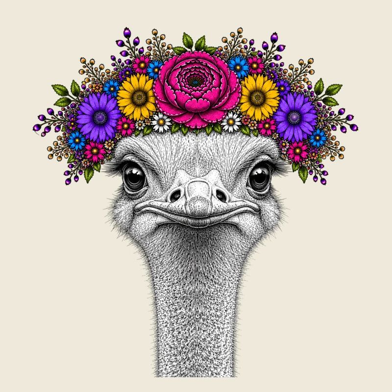 Bouquet avec une couronne de fleurs colorée