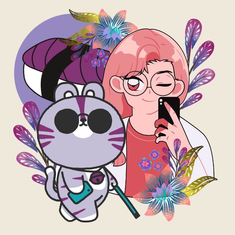 Kawaii Selfie & Visually Impaired Cat
