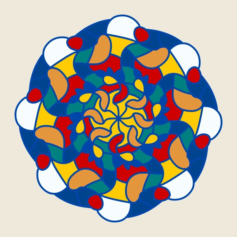 Bright Kaleidoscope Mandala