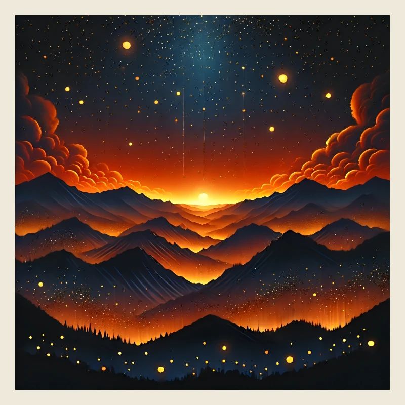 Glowing sunset over Bergen