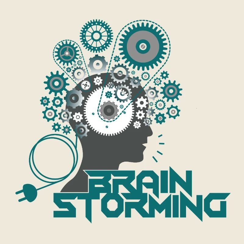 Brainstorming Head – Büro & Office Ideen