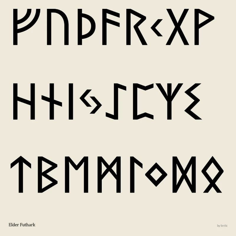 Elder Futhark (schwarz)