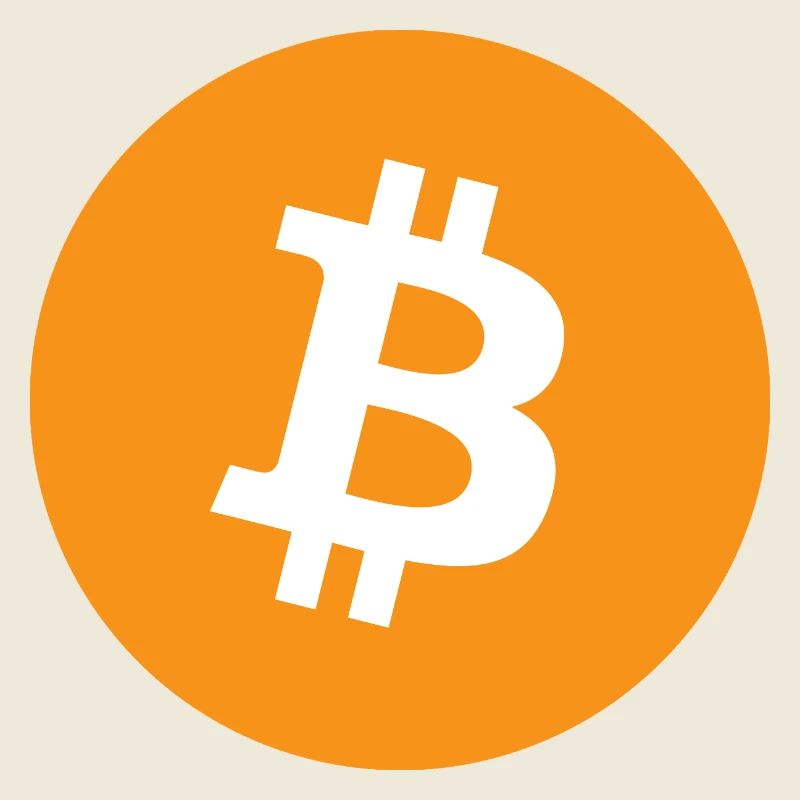 Bitcoin Symbol im Orange Kreis