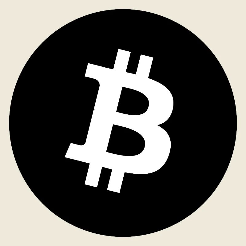 Bitcoin Symbol Kontrast Grafik
