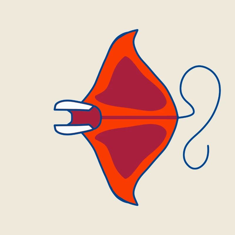 Manta néon rétro océan