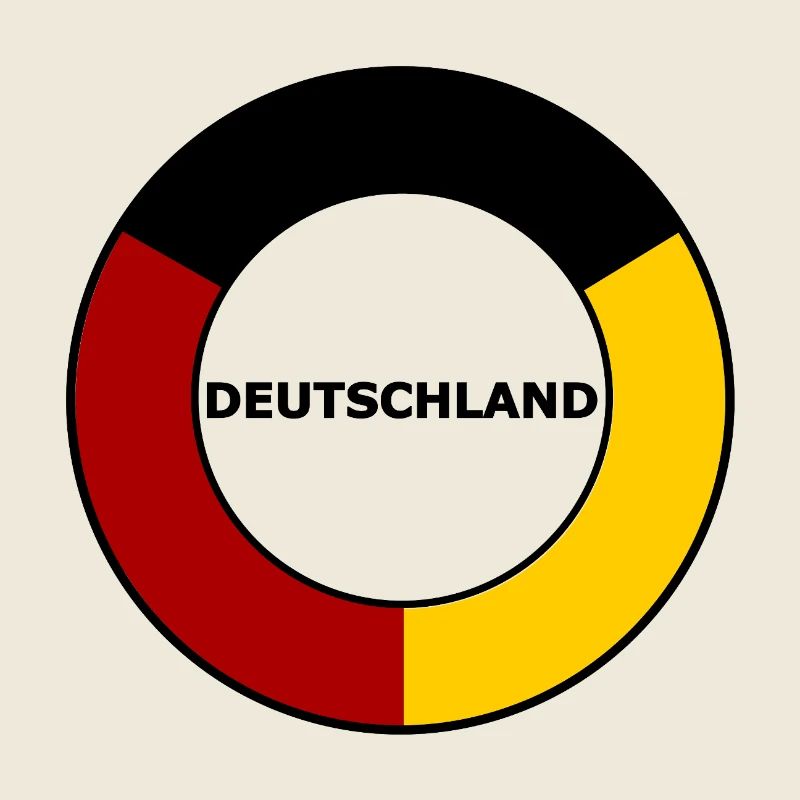 Roter Gelber Deutschland Halbring Schwarz