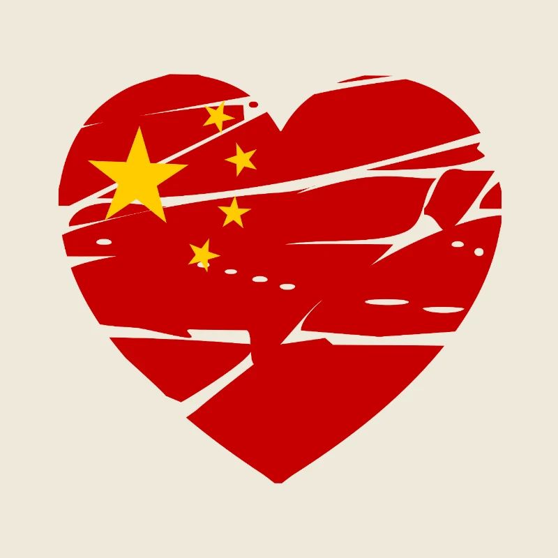 China Flag Herz