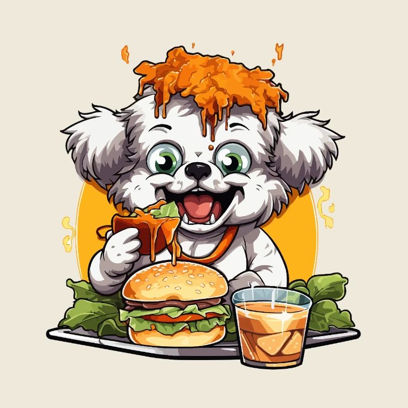 Burger dog avec glaçage au fromage