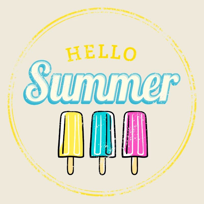 Glaces glacées Hello Summer Vintage Cream Design