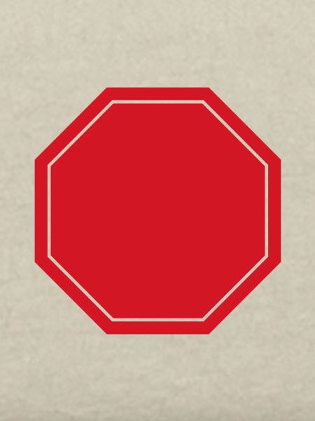 Leeres Stoppschild