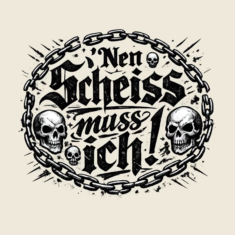 Nen Scheiss Muss Ich Metal Schädel