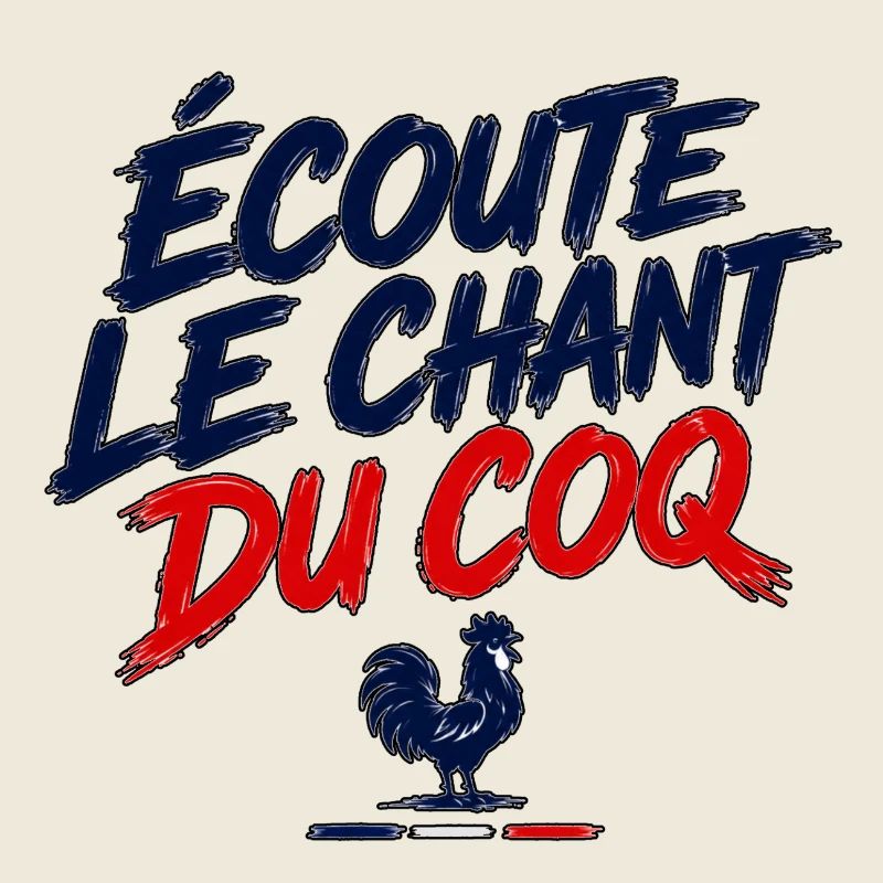 Cri de supporter français écoute le chant du coq