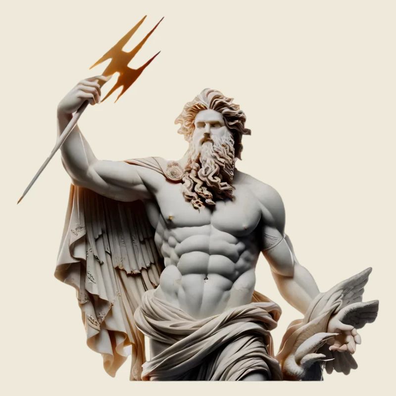 Zeus Donnergott Statue