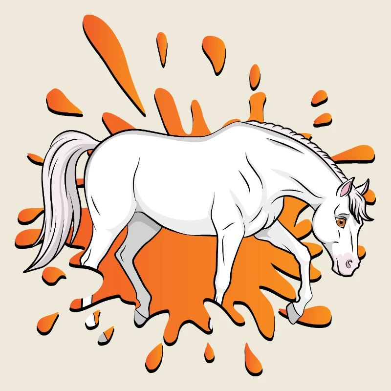 Un dessin style manga d'un cheval Abbayan