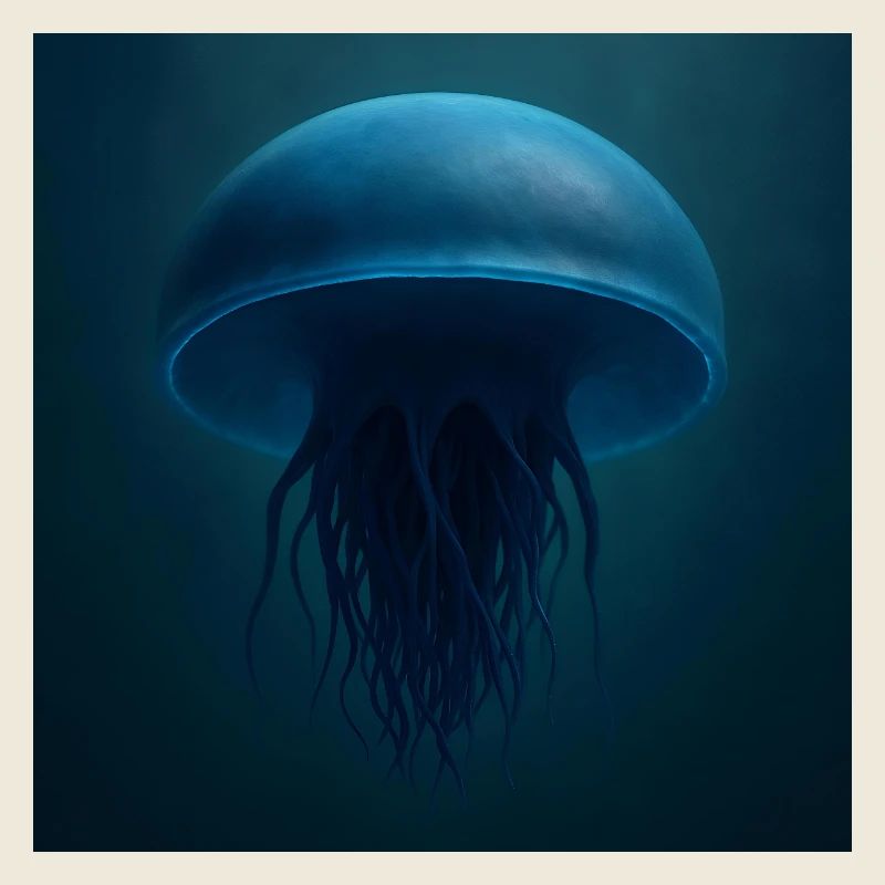 Méduse bleu minuit