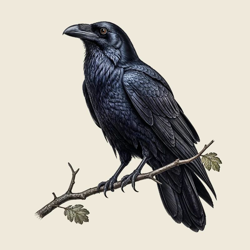 Common Raven - Corvus corax - Dark Academia