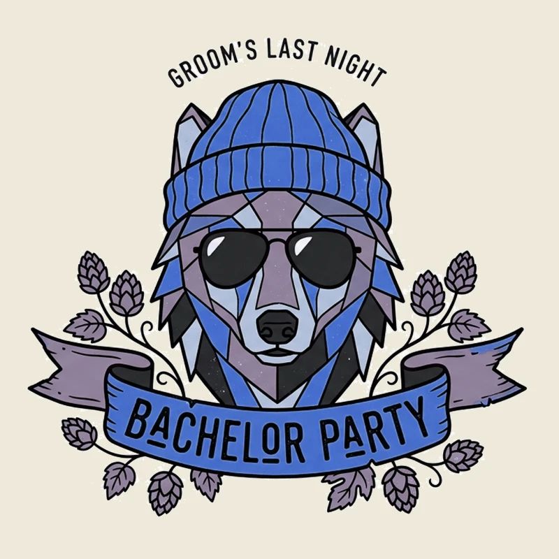 Conception de la fête de gars Wolf Bier