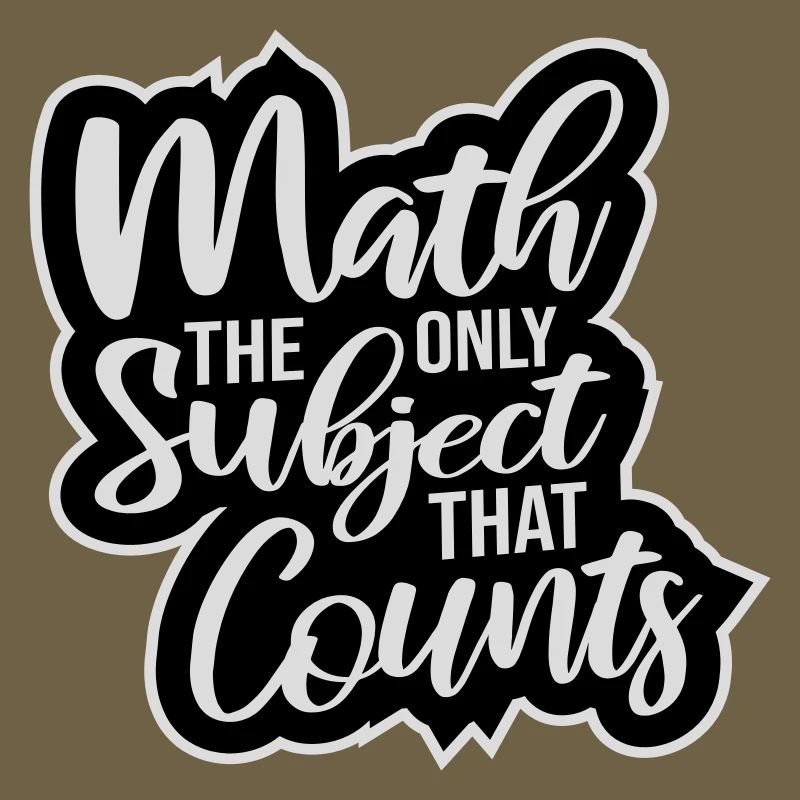 Math The Only Subject That Counts Nerd Mathe Logo