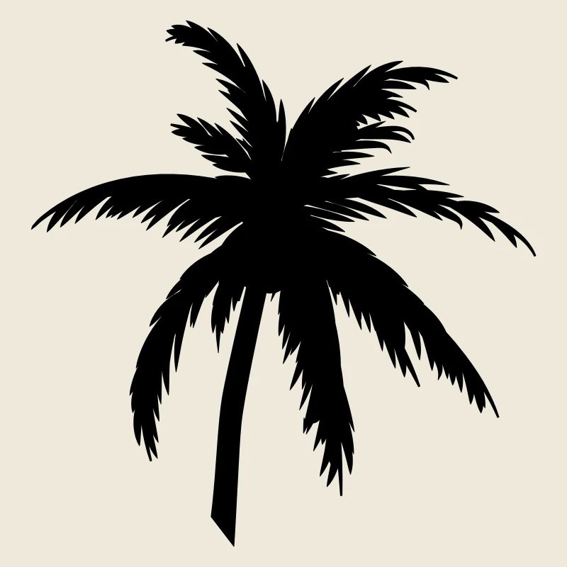 Palm Tree Silhouette Black – Tropical Style