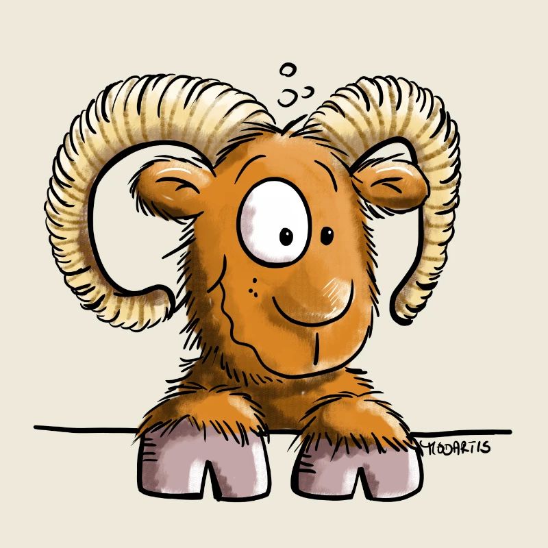 Funny Ram - Moutons - Bélier - Dessin animé