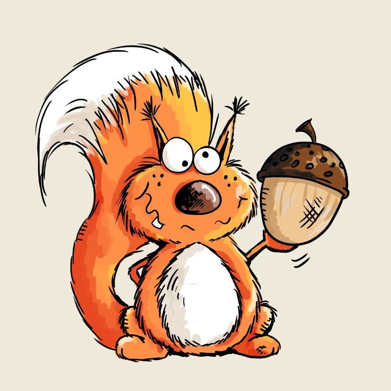 Eichhörnchen - Tier - Tiere - Eichel - Wald